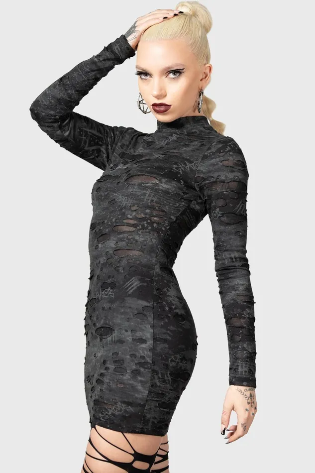 Killstar Shows Over Bodycon Dress Women Mini