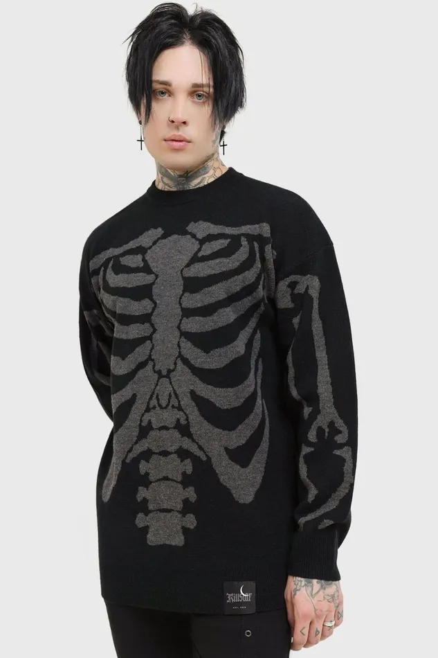 Killstar Skellie Sweater Men Knitwear