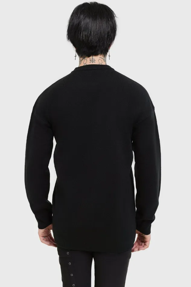 Killstar Skellie Sweater Men Knitwear
