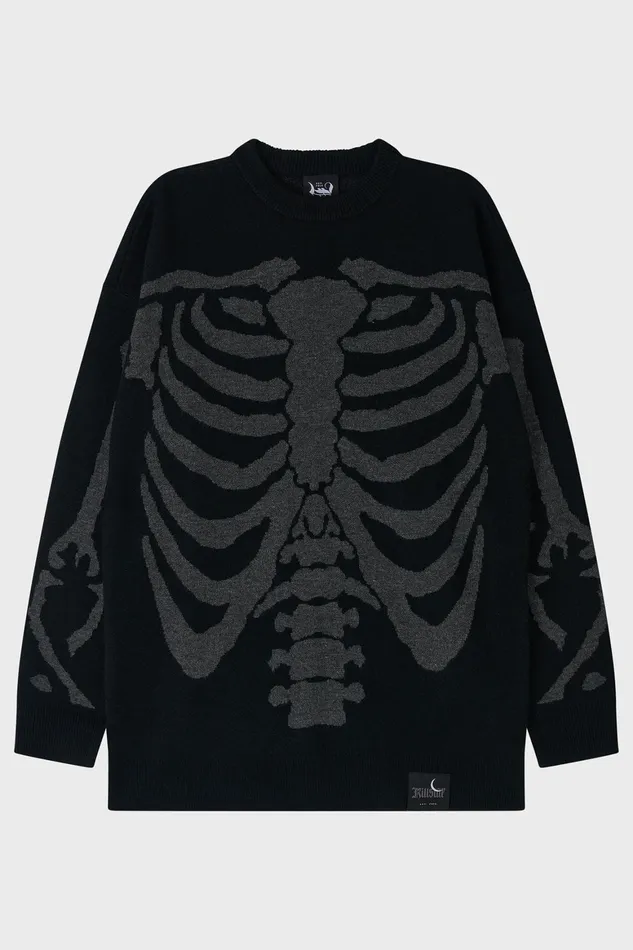 Killstar Skellie Sweater Men Knitwear