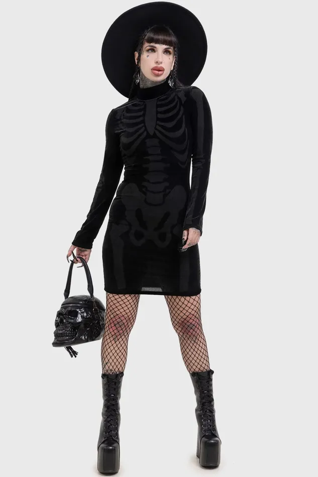 Killstar Skelliecore Dress Women Mini