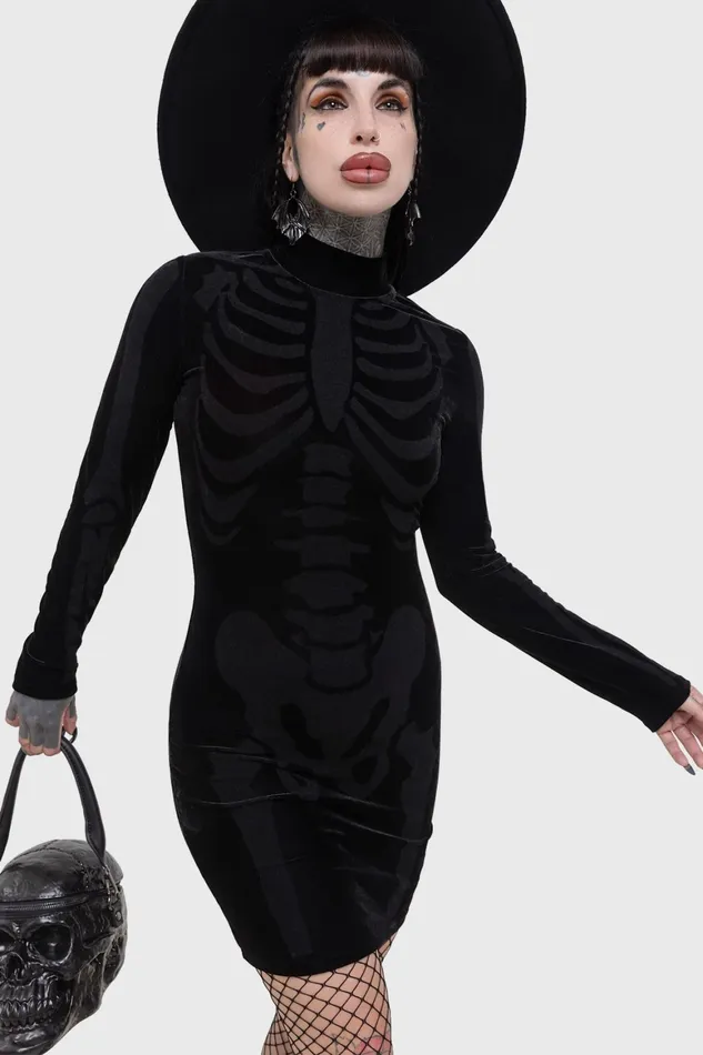 Killstar Skelliecore Dress Women Mini