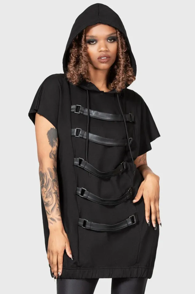 Killstar Skonnad Sleeveless Hoodie Women Hoodies