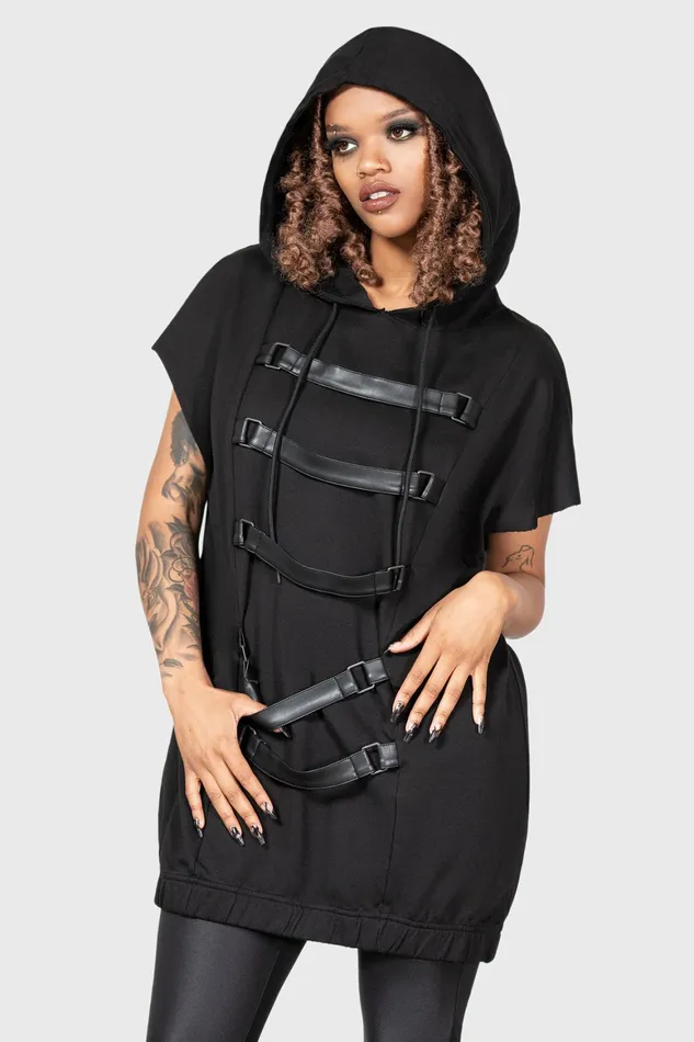 Killstar Skonnad Sleeveless Hoodie Women Hoodies