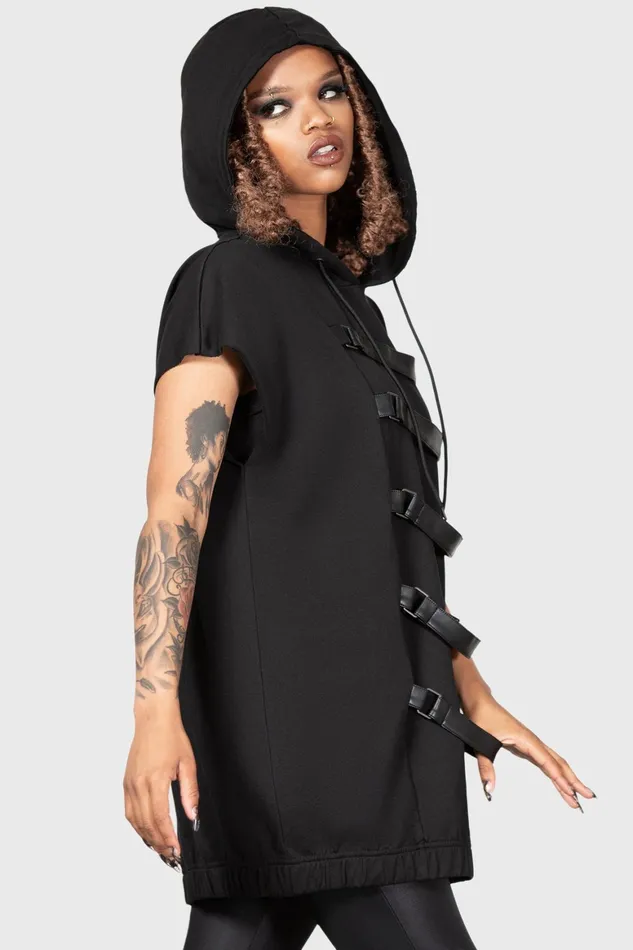 Killstar Skonnad Sleeveless Hoodie Women Hoodies