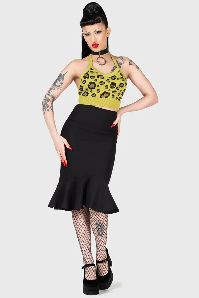 Killstar Skulleo Halter Top Women Crop