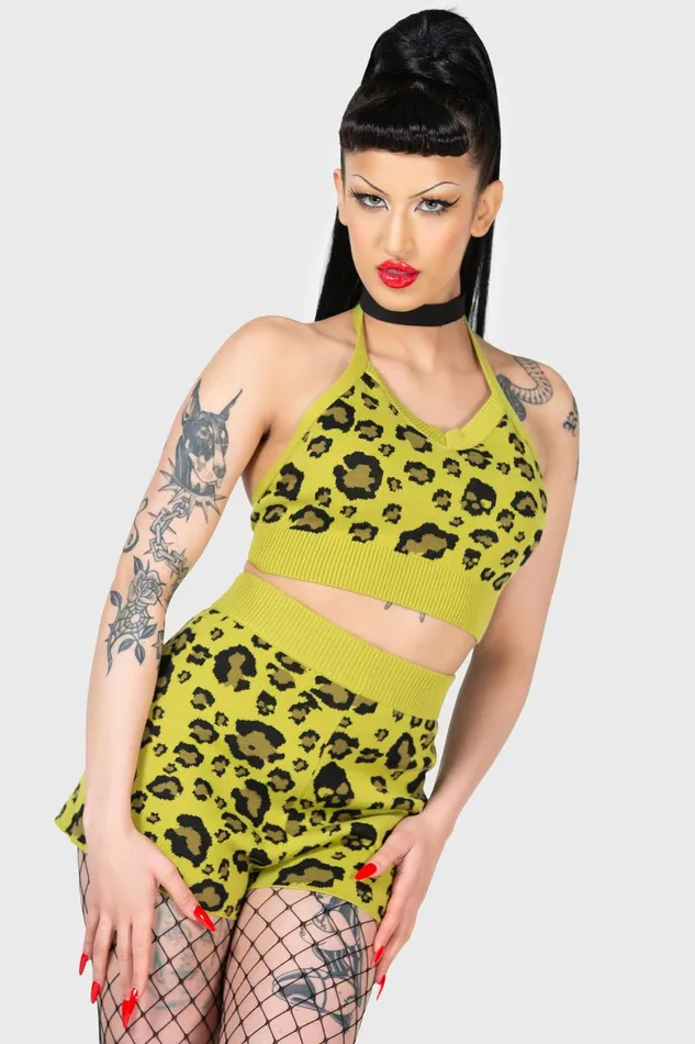 Killstar Skulleo Halter Top Women Crop