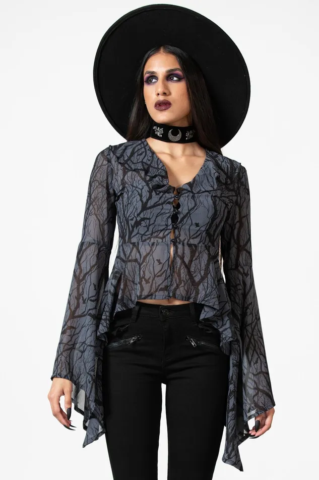 Killstar Spellcraft Long Sleeve Top Women Long Sleeves