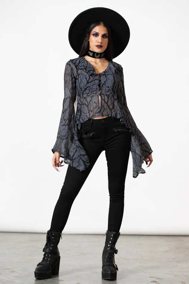 Killstar Spellcraft Long Sleeve Top Women Long Sleeves