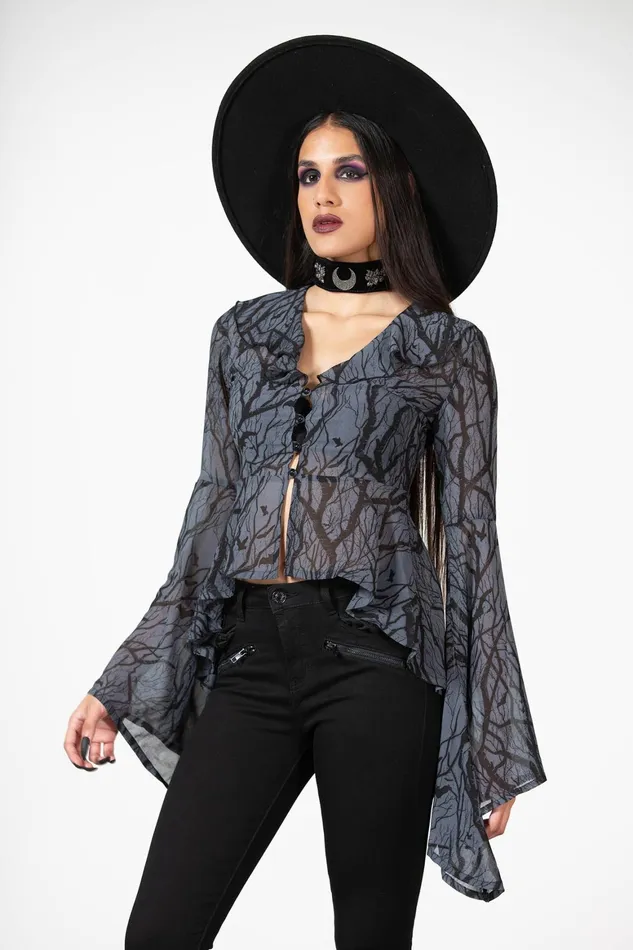Killstar Spellcraft Long Sleeve Top Women Long Sleeves