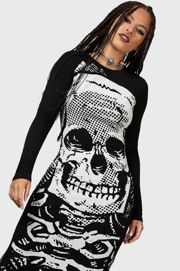 Killstar Spine Chilling Maxi Dress Women Maxi