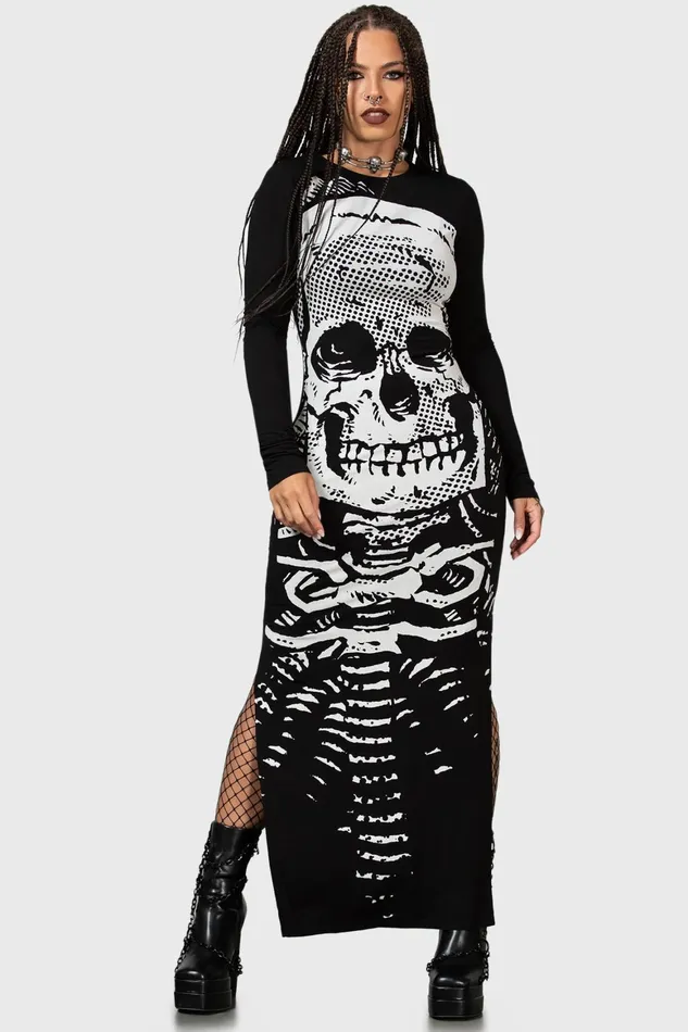 Killstar Spine Chilling Maxi Dress Women Maxi