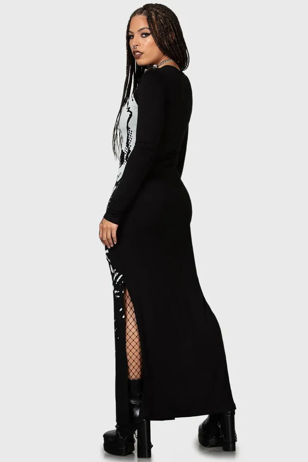 Killstar Spine Chilling Maxi Dress Women Maxi