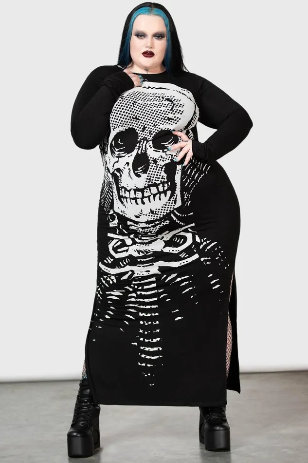 Killstar Spine Chilling Maxi Dress Women Maxi