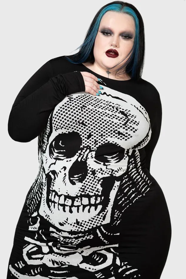 Killstar Spine Chilling Maxi Dress Women Maxi