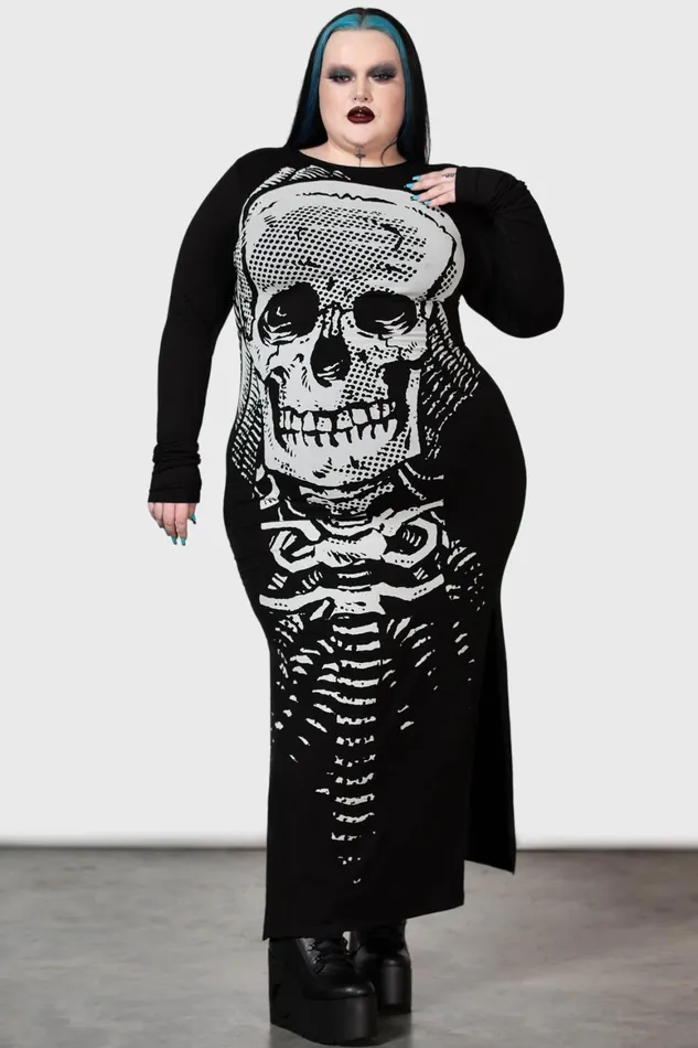 Killstar Spine Chilling Maxi Dress Women Maxi