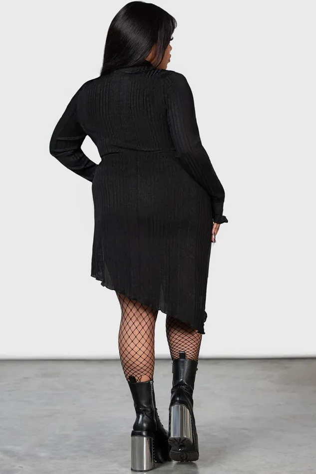 Killstar Stone Heart Asymmetric Dress Women Mini