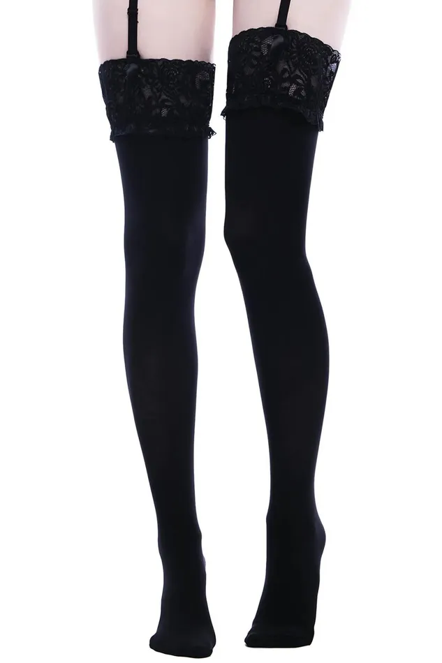Killstar Stop Staring Thigh High Socks Women Socks and Tights