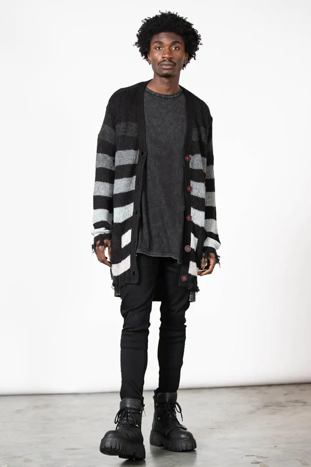 Killstar Stripe Of Evil Cardigan Women Cardigans