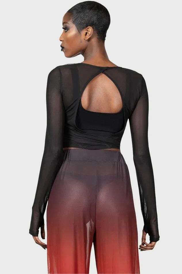 Killstar Sunset Wrap Top Women Long Sleeves