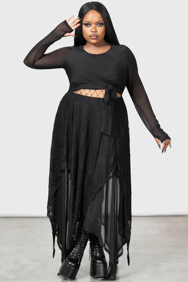 Killstar Sunset Wrap Top Women Long Sleeves