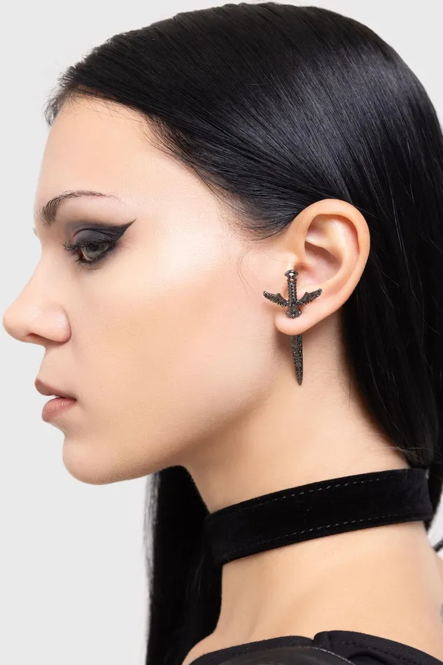 Killstar Swordstorm Earrings Women Earrings