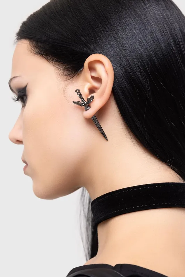 Killstar Swordstorm Earrings Women Earrings