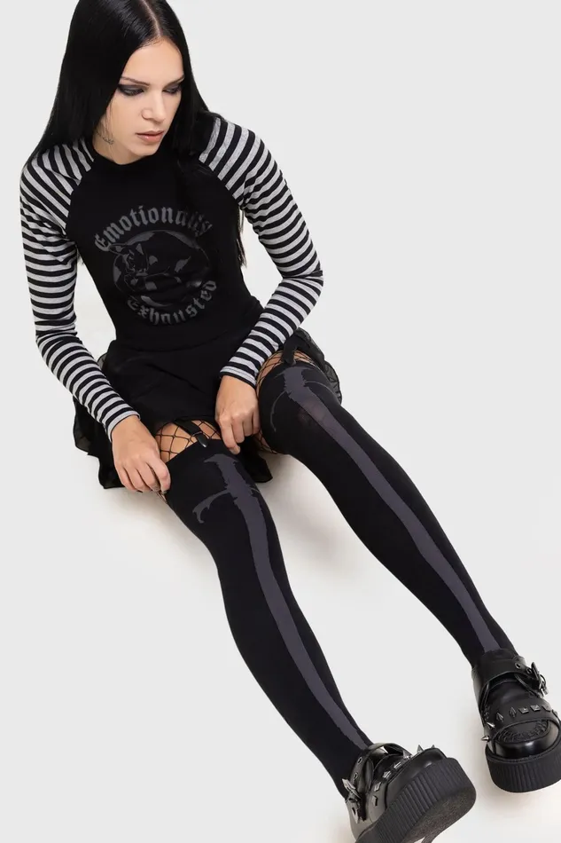 Killstar Swordstorm Knee High Socks Women Socks and Tights