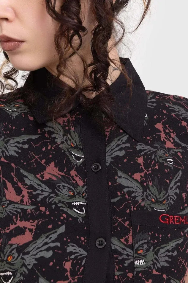Killstar The Gremlins Are Coming Shirt Dress Women Mini