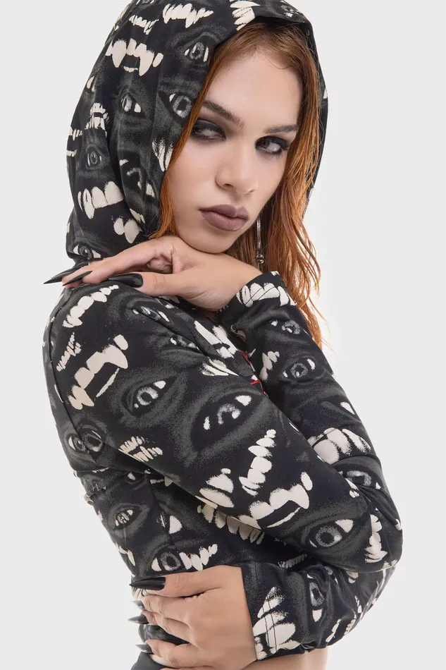 Killstar The Lost Boys Crop Hooded Top Women Hoodies