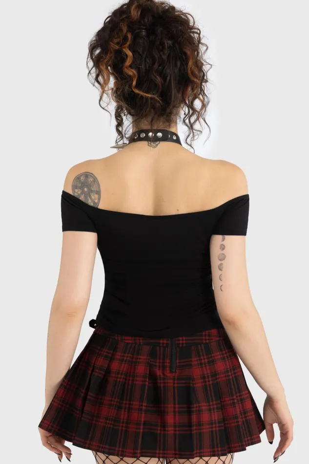 Killstar Til Death Do Us Part Bardot Top Women TShirts and Vests