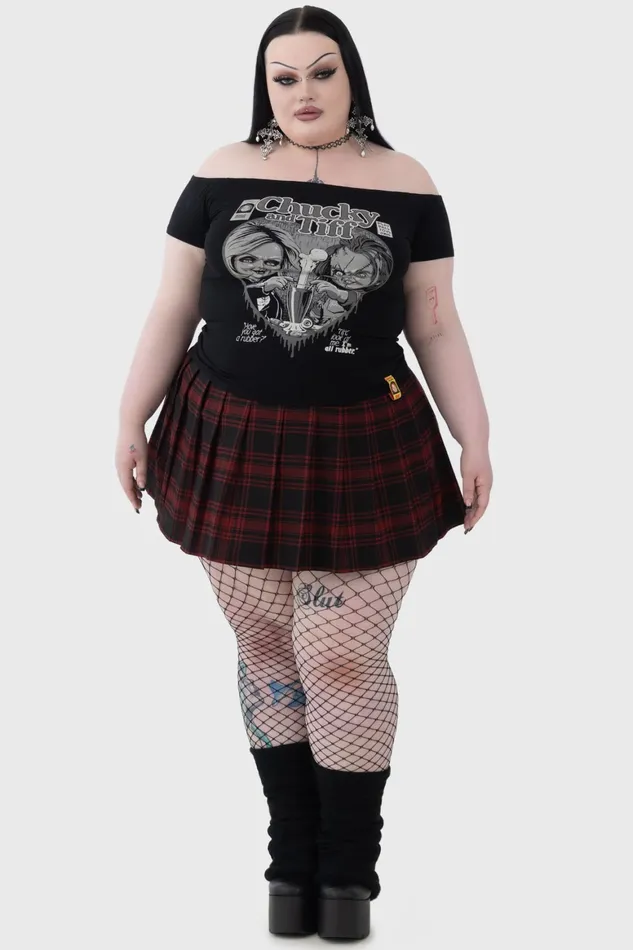 Killstar Til Death Do Us Part Bardot Top Women TShirts and Vests