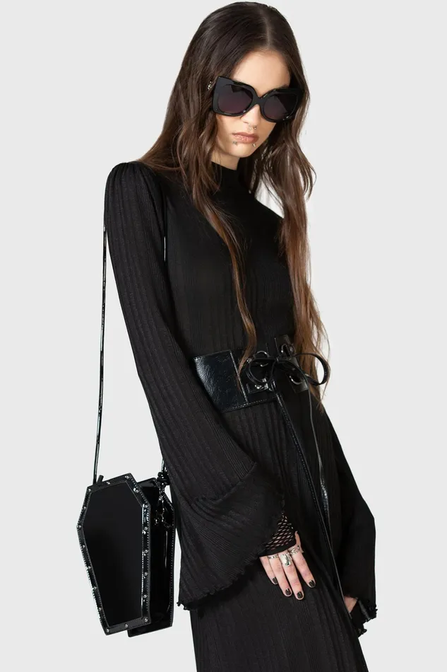 Killstar Unconfirmed Coffin Crossbody Bag Women Handbags