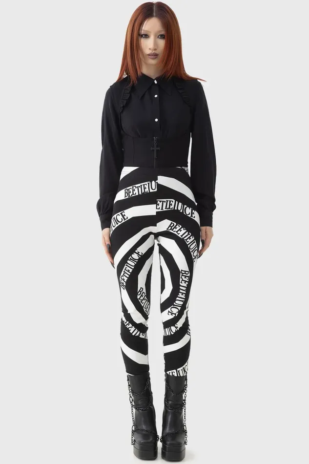 Killstar Vertigo Spiral Leggings Women Leggings