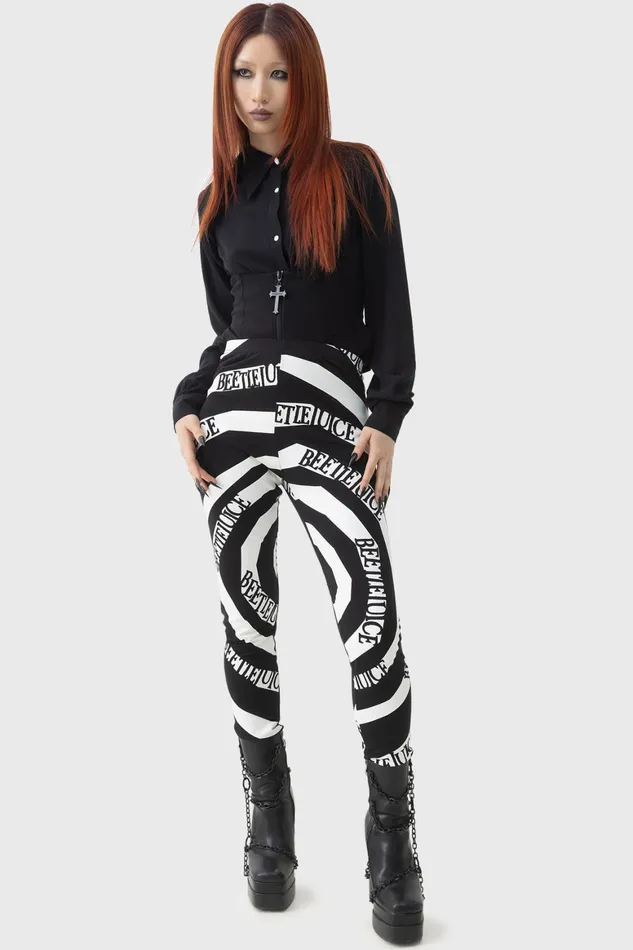 Killstar Vertigo Spiral Leggings Women Leggings