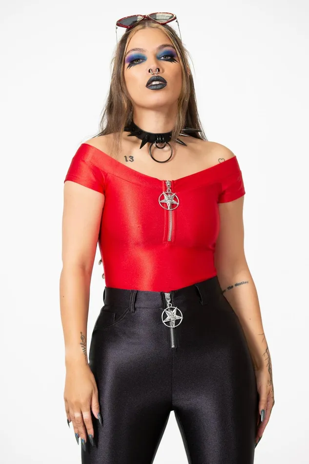 Killstar Vervain Top SCARLET Women TShirts and Vests