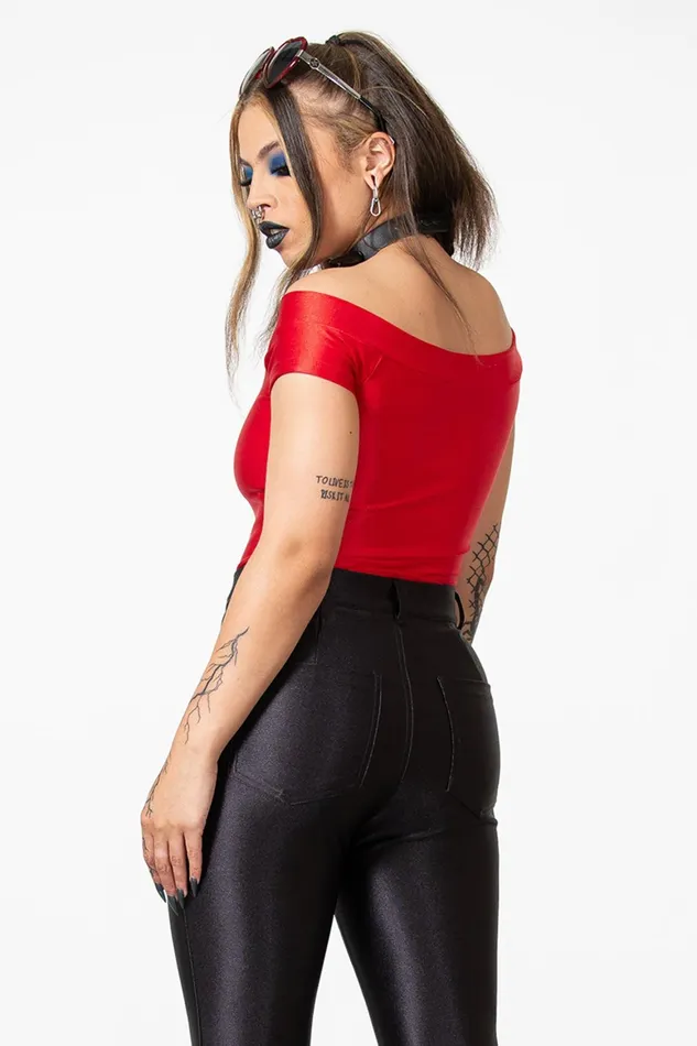 Killstar Vervain Top SCARLET Women TShirts and Vests