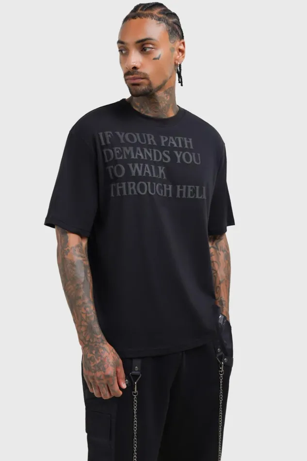 Killstar Walk Thru Hell Boxy TShirt Men TShirts and Vests