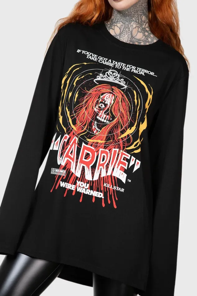 Killstar Warned Long Sleeve Top Women Long Sleeves