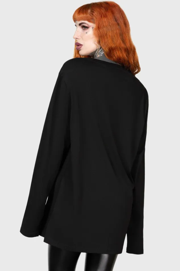 Killstar Warned Long Sleeve Top Women Long Sleeves