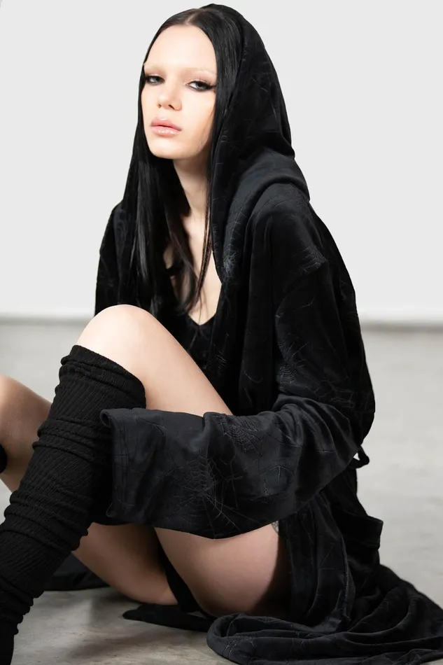 Killstar Webbed Robe Women Loungewear