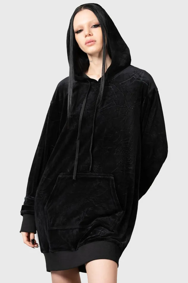 Killstar Webmare Longline Hoodie Women Loungewear
