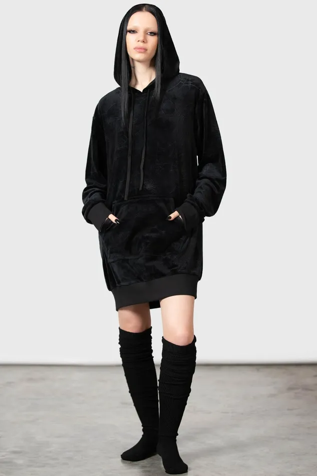 Killstar Webmare Longline Hoodie Women Loungewear