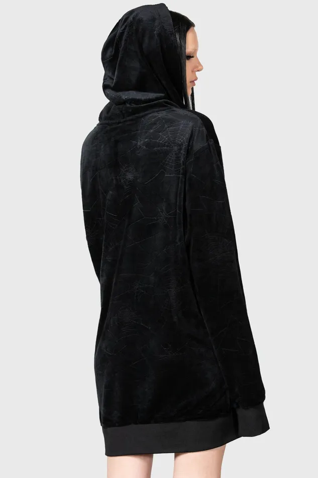 Killstar Webmare Longline Hoodie Women Loungewear