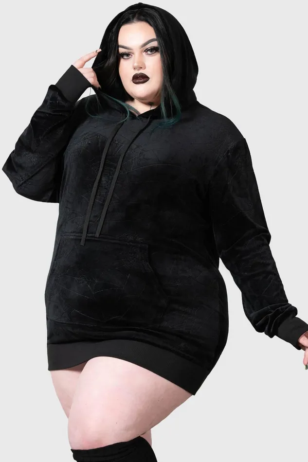 Killstar Webmare Longline Hoodie Women Loungewear