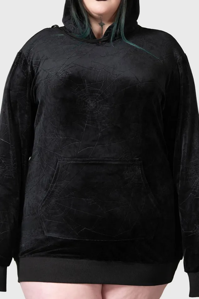 Killstar Webmare Longline Hoodie Women Loungewear