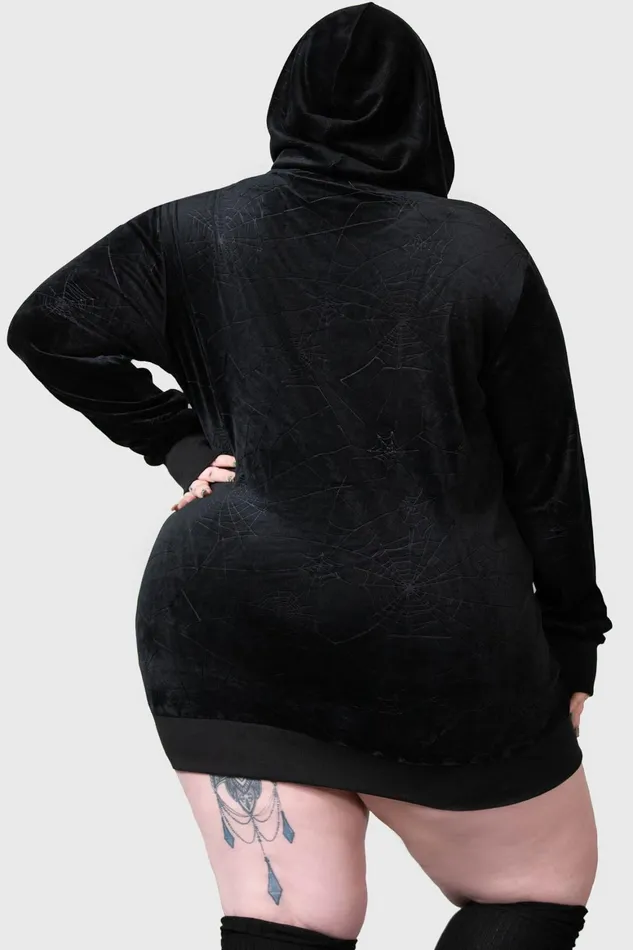 Killstar Webmare Longline Hoodie Women Loungewear