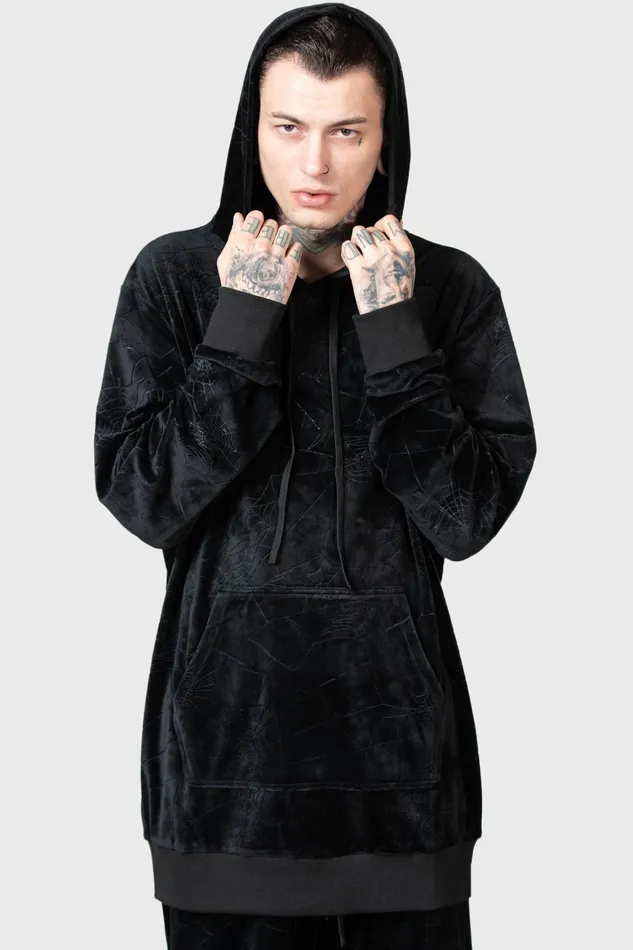 Killstar Webmare Longline Hoodie Women Loungewear