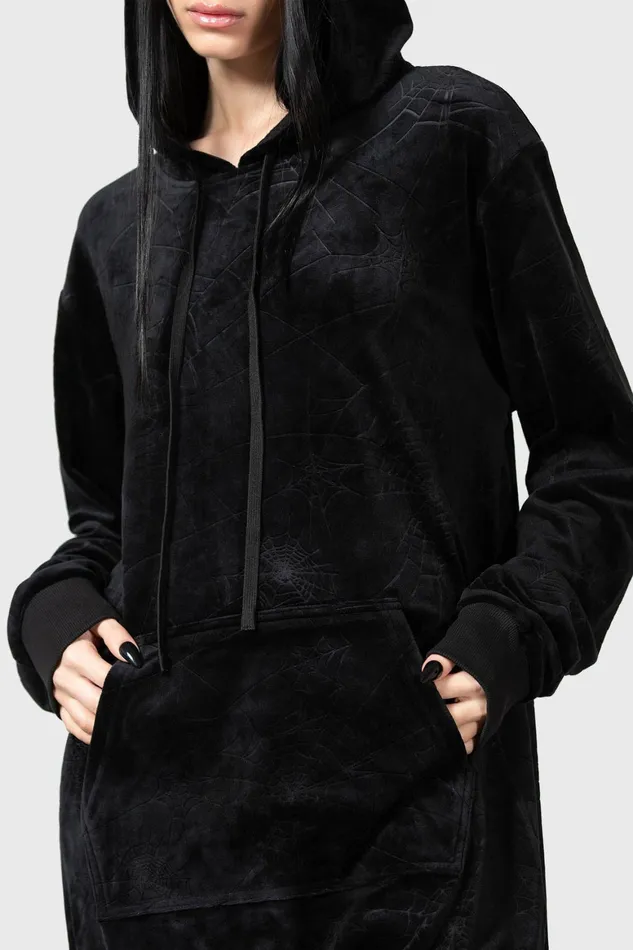 Killstar Webmare Longline Hoodie Women Loungewear