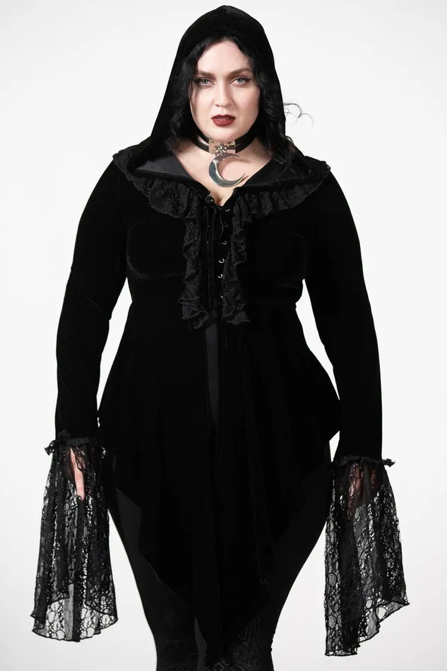 Killstar Weira Hooded Top Women Long Sleeves